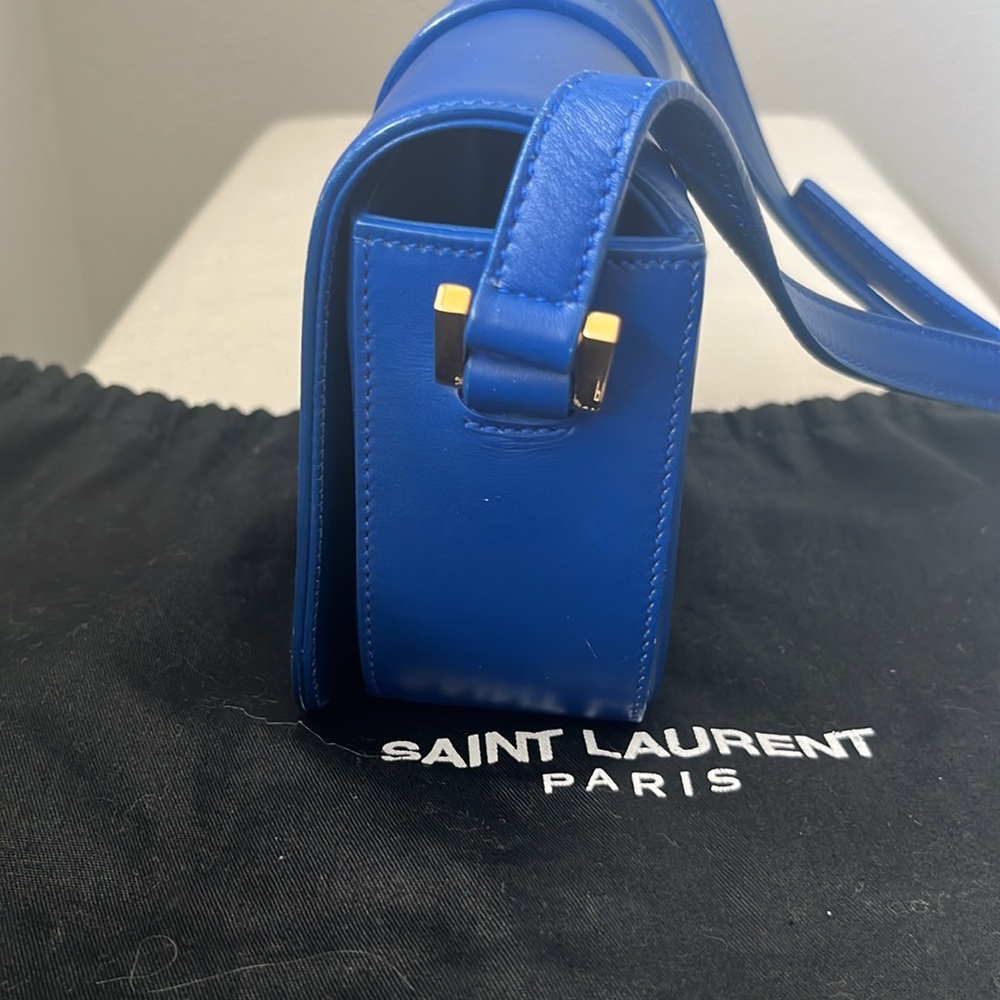 Saint Laurent Small Universite Crossbody Bag in Blue Leather - Picture 10 of 14